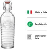 Bormioli Rocco Officina 1825 Swing Top Bottle with Handles (Set of 2) - 37.25 oz with Flip Top, Airtight Beverage Storage Bottles for Juice, Wine, Kombucha, Salad Dressing - Made in Italy - Image 4