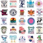 200PCS Motivational Gym Stickers, Workout and Fitness Sticker Pack for Water Bottles, Laptops, Planners, Weightlifting Vinyl Decals for Men, Women, Teens - Image 3