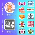200PCS Motivational Gym Stickers, Workout and Fitness Sticker Pack for Water Bottles, Laptops, Planners, Weightlifting Vinyl Decals for Men, Women, Teens - Image 4