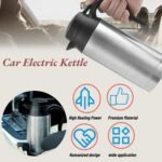 Car Electric Kettle, 750ml 12V Car Stainless Steel Cigarette Lighter Heating Kettle, Electric Travel Bottle, for Heating Water Coffee Milk Tea - Image 3