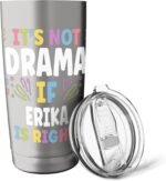 ERIKA Personalized Women's Gift Custom ERIKA Stainless Steel Insulated Tumbler - Image 6