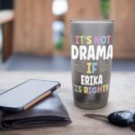 ERIKA Personalized Women's Gift Custom ERIKA Stainless Steel Insulated Tumbler - Image 8