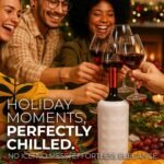 Premium Wine Chiller - 750ml Stainless Steel Wine Bottle Cooler, Vacuum Insulated & Double-Walled - Keeps Wine Cold for 6+ Hours - Champagne Chiller Sleeve for Most Bottles - White - Image 4