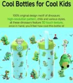 14oz/400ml Insulated Kids Water Bottle, Odor-Free Surgical Grade Liner, Dishwasher-Safe, Name Spot, Soft Sipper, Gift for Dino Fan (Dinosaur) - Image 3