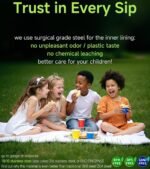 14oz/400ml Insulated Kids Water Bottle, Odor-Free Surgical Grade Liner, Dishwasher-Safe, Name Spot, Soft Sipper, Gift for Dino Fan (Dinosaur) - Image 4