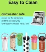 14oz/400ml Insulated Kids Water Bottle, Odor-Free Surgical Grade Liner, Dishwasher-Safe, Name Spot, Soft Sipper, Gift for Dino Fan (Dinosaur) - Image 5