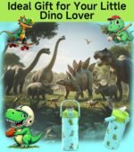 14oz/400ml Insulated Kids Water Bottle, Odor-Free Surgical Grade Liner, Dishwasher-Safe, Name Spot, Soft Sipper, Gift for Dino Fan (Dinosaur) - Image 6