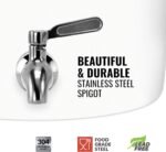 Geo Sports Bottles Geo Sports Porcelain Ceramic Crock Water Dispenser, Stainless Steel Faucet, Valve and Lid Included. Fits 3 to 5 Gallon Jugs. BPA Free (Black Stripe) - Image 3