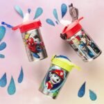 Zak Designs Stainless Steel One Hand Operation Lid and Built-in Carrying Loop Water Bottle with Straw Spout is Perfect for Kids (15.5 oz, BPA Free), 1 Count (Pack of 1), Marvel Comics Spider-Man - Image 6