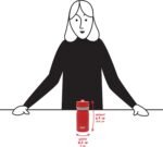 BUILT Cascade Double Wall Vacuum Insulated Stainless Steel Wide Mouth Water Bottle with Comfort Grip and Straw Lid and Carry Handle, 12 Ounces - Image 3