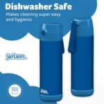 Jarlson® Kids Water Bottle CHARLI [18OZ] - Stainless Steel Thermo Bottle with Straw - Insulated, Spill Proof Waterbottle for School & Sports - Thermo Tumbler for Boys & Girls (Blue) - Image 4
