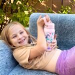 OLDLEY kids Water Bottle - 18oz Insulated Stainless Steel - Wide Straw Lid, Non Spill, Leakproof, Kids Water Bottle for School,Mermaid - Image 5