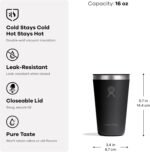 Hydro Flask All Around Tumbler Press-In Lid, Insulated Travel Mug, Stainless Steel Coffee Cup 16 Oz Harbor Blue - Image 4