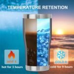 DOMICARE 20oz Tumbler with Lid Stainless Steel Tumblers Bulk, Double Wall Vacuum Insulated Coffee Travel Mug Powder Coated Tumbler, 1 Count (Pack of 1) Navy - Image 4