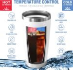 Work Forecast Tumbler, 20oz Stainless Steel Travel Mug with Lid, Funny Office Sarcastic Gift for Coworkers, Boss, Men or Women, Gag Birthday Cup Idea(White) - Image 3