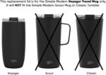 Simple Modern Voyager Tumbler Replacement Lid | Reusable Insulated Flip Lid | Clear - Image 4