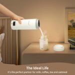 Travel Electric Tea Kettle, 500ML Small Water Boiler Kettle Electric with 4 Temp Settings, Auto Shut-Off & Boil Dry Protection, 304 Stainless Steel Portable Bottle Warmer for Travel, White - Image 5