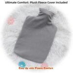 Hot Water Bag Hot Water Bottle 2 Liters Heat Up and Refreezable Hot Cold Pack with Knit Cover for Pain Relief Hot Cold Therapy - Image 5