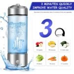 Rechargeable Hydro Health Hydrogen Water Bottle, Portable Glass Hydrohealth Hydrogen Water Bottle Generator-1Pcs - Image 3