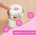 4 Pack Empty Airless Pump Jar Acrylic Airless Cosmetic Container Portable Refillable Travel Size Cream Vacuum Bottle Lotion Jar with Pump Lid for Skincare Cream, White(3.5 oz) - Image 4
