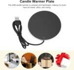 Smart Coffee Mug Warmer, 3 Levels Temperature Setting USB Powered Beverage Cup Warmer for Home Kitchen Office Desk Use(Silver) - Image 4