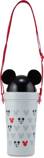 Disney Molded Ear Sippy Cupfor baby toddler with pop up cover and straw with strap for travel (mickey minnie mouse) - Image 4