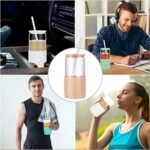 Sunseeke Glass Tumbler with Straw and Lid, 16oz Ice Coffee Cup, Silicone Sleeve Cleaning Brushes, Drinking Glasses for Water, Iced Coffee, Smoothie -BPA Free -3 Pack - Image 7