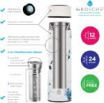 GROSCHE Chicago EXTRA LONG INFUSER - SOFT TOUCH - Tea and Fruit Infuser Water Bottle - Double Walled Vacuum Insulated Stainless Steel Flask | Hot & Cold Tea Infuser Bottle - Image 3