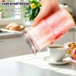 18 oz Acrylic Snow Globe Cups, Plastic Snowglobe Tumbler Cups Pre-Drilled with Silicone Plug, Double Wall Tumblers with Lids and Straws for Glitter DIY, 4 Pack or 8 Pack, Bulk - Image 4