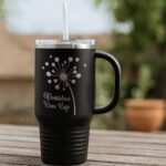 Personalized 32oz Tumbler With Handle, Custom Cup With Lid And Straw, Customized Laser Engraved With Name, Logo or Text, Etched Travel Cups - Image 4