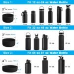 koodee Protective Silicone Boot for Hydro Flask 12 oz, Sports Water Bottle Accessories, Anti-Slip Bottom Sleeve Cover for Stanley Quencher Tumbler, BPA Free (Black) - Image 3