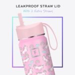 IRON °FLASK Kids Water Bottle - Straw Lid, 20 Name Stickers, Vacuum Insulated Stainless Steel, Double Walled Tumbler Travel Cup, Thermos Mug - Magic Mermaids, 10 Oz - Image 3