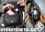 hydr | 17oz Flat Water Bottle For Purse & Flexible Cleaning Brush | Tritan BPA Free Square Water Bottle | Leak/Drop Proof Slim Water Bottles For Travel, small water bottles mini - Image 3