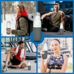 Water Bottle with Silicone Sleeve & Leakproof Lid - 500 ML | Durable, BPA Free Double, Double Wall Insulated Stainless Steel Eco-friendly Water Bottle for Home, School, Office, Gym, & Travels (White) - Image 5