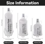 SYLVASS 500ml Soft Flask Running Water Bottle, Running Hydration Flask for Hiking, Biking and Mountaineering-White - Image 3