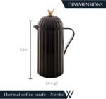 WOLFF - Bird Thermal Coffee Carafe - Hot or Cold Drinks, Plastic Exterior and Glass Insulation Lining Flask Coffee Dispenser, Thermal Bottle for Beverages, Tea and Water Pitcher- Black, 34floz/1L - Image 5