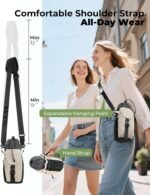 Water Bottle Holder with Strap 40/32 oz Crossbody Water Bottle Purse Bag for Women Men with Phone Pocket for Hiking Walking Gym Cycling - Image 5