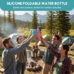 LemonRoad 4 Pcs 20 oz Portable Collapsible Water Bottles Reusable Silicone Foldable Water Bottle Lightweight Leakproof Expandable for Gym Traveling Camping Hiking Sports - Image 6