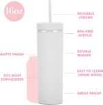 Personalized Letter R Skinny Tumbler.16oz Matte Initial Skinny Tumblers with Lids and Straws.Personalized Custom Slim tumblers Cups Gifts.Novelty Birthday Christmas Gifts for Men Women. - Image 3