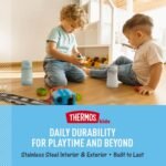 Thermos Baby 10 oz. Stainless Steel Bottle with pop-up straw, Bluey - Image 4