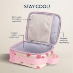 Itzy Ritzy Toddler Lunch Box - Kids Lunch Bag is Insulated and Includes Water Bottle Holder Plus 2 Pockets - Durable, Easy to Clean Toddler Bag (Strawberry) - Image 4