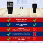 Patriotic 30oz Double Insulated Tumbler - Engraved American Flag Travel Mug - Image 6