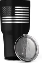Patriotic 30oz Double Insulated Tumbler - Engraved American Flag Travel Mug - Image 9