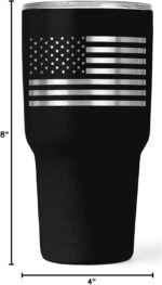 Patriotic 30oz Double Insulated Tumbler - Engraved American Flag Travel Mug - Image 10
