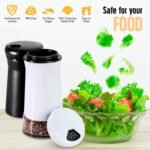 The Original Salt and Pepper Shakers set - Black & White - Spice Dispenser with Adjustable Pour Holes - Stainless Steel & Glass - Set of 2 Bottles - Image 5