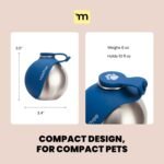 MalsiPree 2-in-1 Portable Dog Water Bottle and Travel Bowl for Small Dogs - Stainless Steel Dog Water Jug for Walking, Hiking, and Car Trips - Leak-Proof Dog Water Bottle Portable - 10oz Navy - Image 4