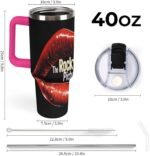 The Rocky Horror Picture Show Funny 40 Oz Tumbler with Handle and Straw Lid Stainless Steel Travel Mug for Hot Cold Beverages - Image 3