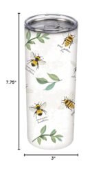 Primitives by Kathy Bee Species & Greenery Design Stainless Steel Coffee Tumbler Thermos 20 Oz - Image 3