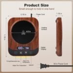 Coffee Mug Warmer for Desk with 9 Temperature Settings, Auto Shut Off, Digital Display, Smart Timing & Reservation, Electric Cup Warmer for Office, Home, Tea, Milk & Beverage Heating (Wood Grain) - Image 3
