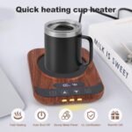 Coffee Mug Warmer for Desk with 9 Temperature Settings, Auto Shut Off, Digital Display, Smart Timing & Reservation, Electric Cup Warmer for Office, Home, Tea, Milk & Beverage Heating (Wood Grain) - Image 4